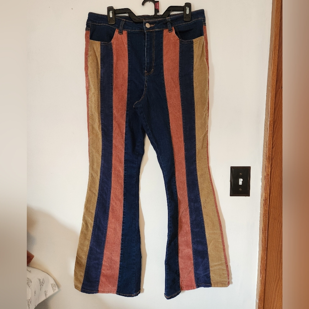 Versona Multicolor Flare Jeans